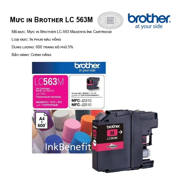Mực in Brother LC-563M màu hồng