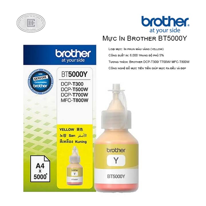 Mực in Brother BT5000Y màu vàng