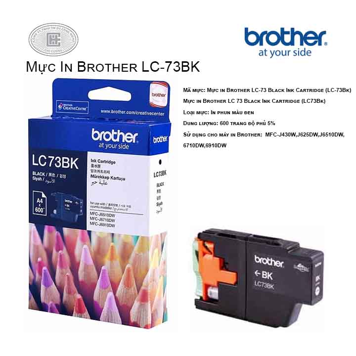 Mực in Brother LC-73BK màu đen