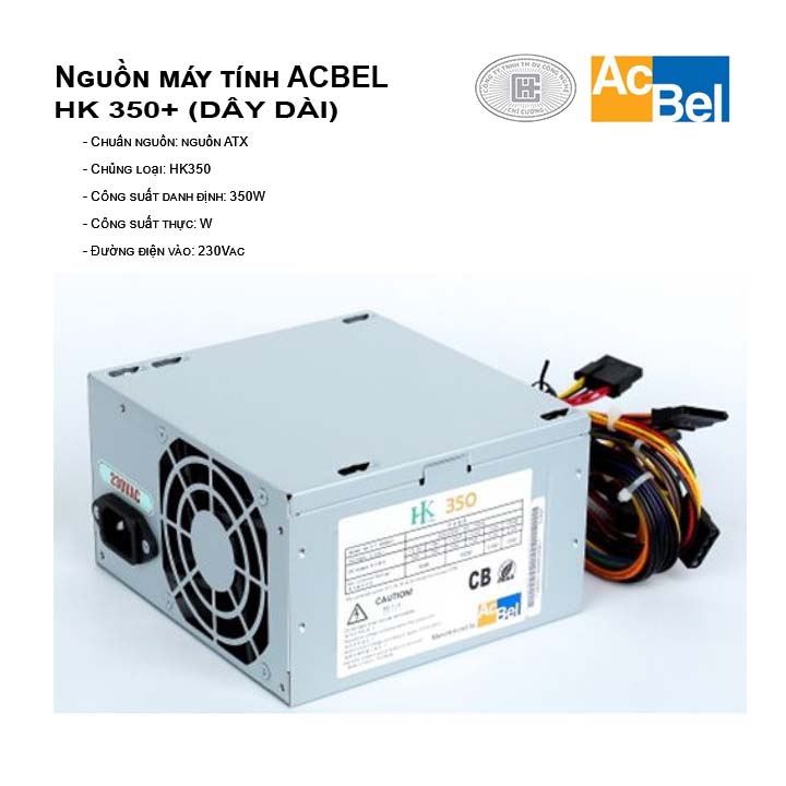 NGUỒN MÁY TÍNH ACBEL HK 350+ (DÂY DÀI)