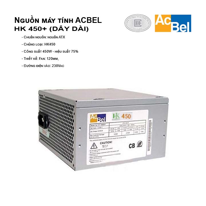 NGUỒN MÁY TÍNH ACBEL HK 450+ (DÂY DÀI)