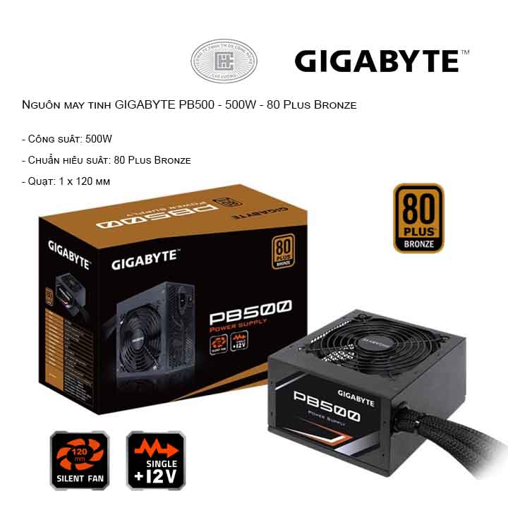 Nguồn máy tính GIGABYTE PB500 - 500W - 80 Plus Bronze