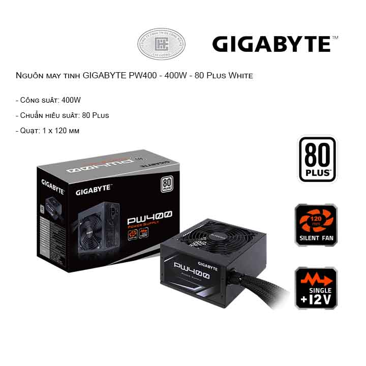 Nguồn máy tính GIGABYTE PW400 - 400W - 80 Plus White