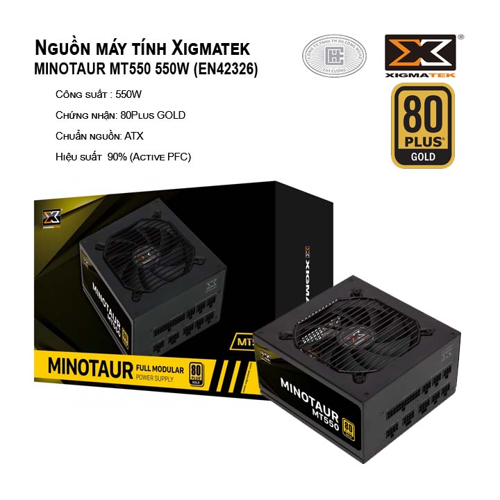 Nguồn máy tính XIGMATEK MINOTAUR MT550 EN42326 80PLUS GOLD