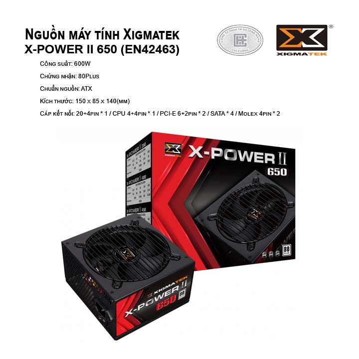 Nguồn máy tính Xigmatek X-POWER II 650 EN42463