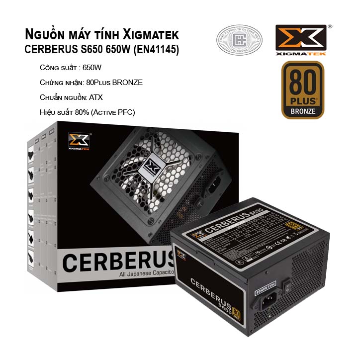 Nguồn máy tính Xigmatek CERBERUS S650 EN41145