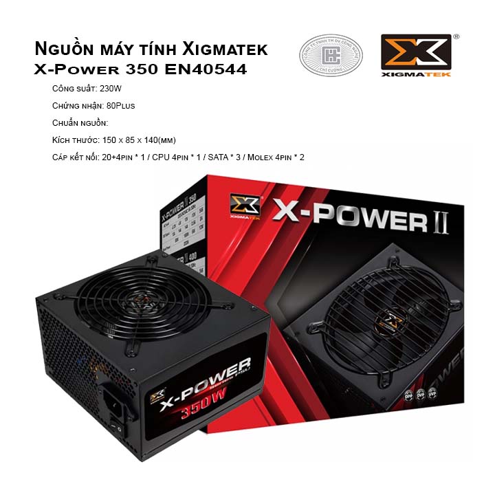 Nguồn máy tính XIGMATEK X-Power XC-350 - 230W - 80 Plus White