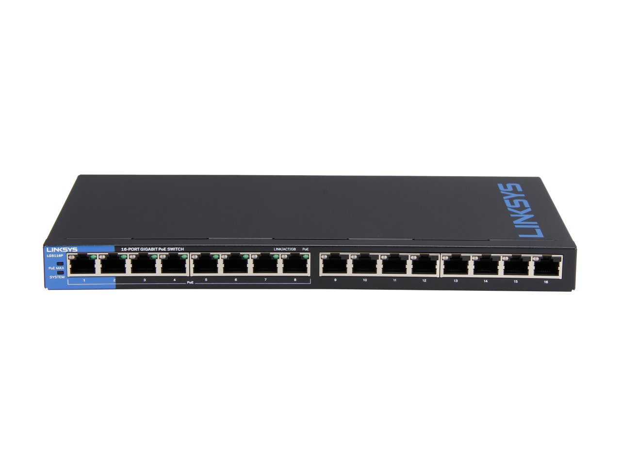 Linksys 16 Ports Gigabit PoE+ Switch LGS116P - UNMANAGED SWITCH