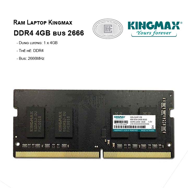 Ram Laptop Kingmax DDR4 4GB bus 2666MHz