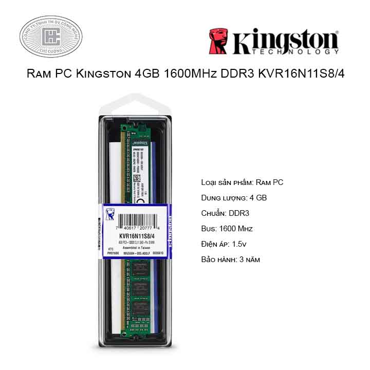 Kingston 4GB DDR3-1600 LONG DIMM