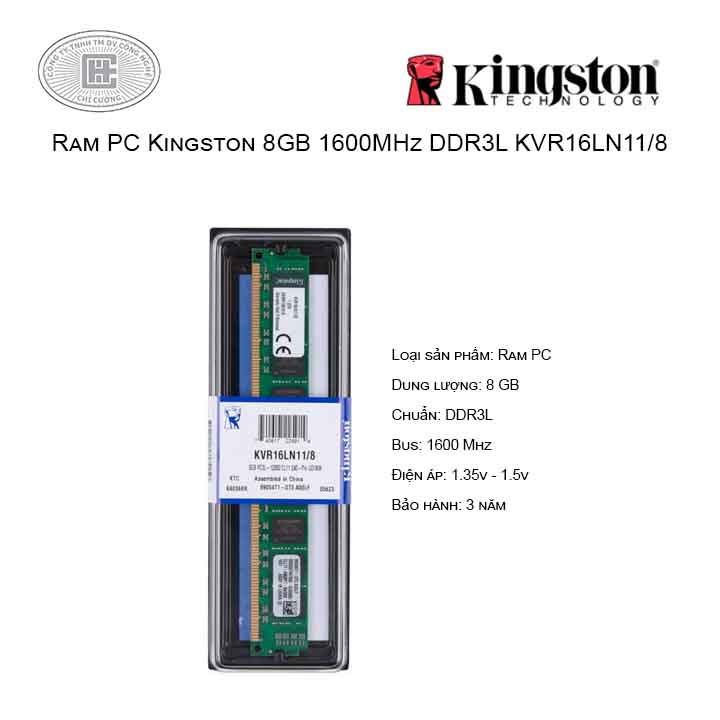 Kingston 8GB DDR3-1600 LONG DIMM