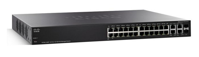 CISCO  SF300-24MP 24-Port 10/100 PoE+ Switch with 375W power budget - SF300-24MP