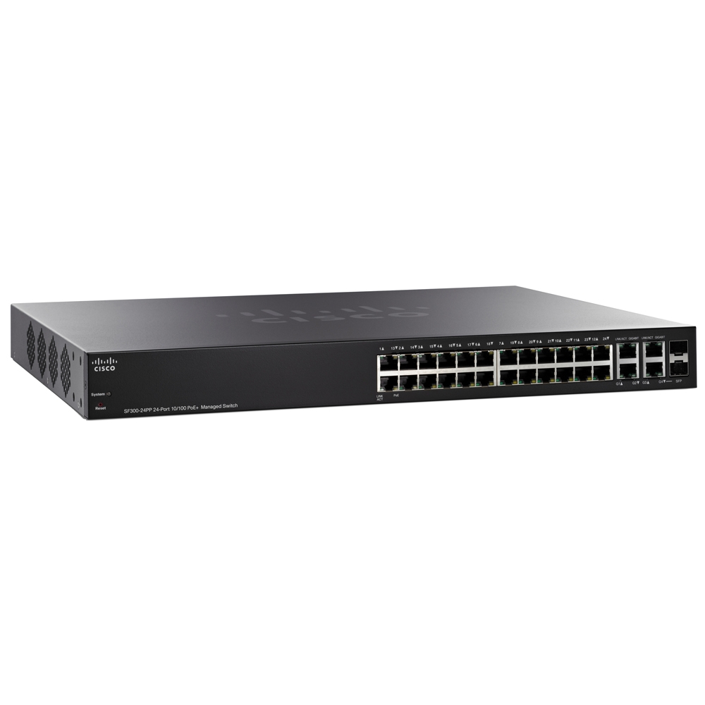 CISCO SF300-24PP Layer 3 Option PoE 180W - 24 PORT