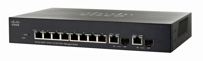 CISCO SF302-08PP SWITCH PoE 8 PORT