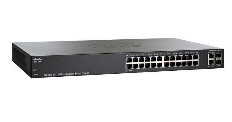 CISCO  SLM2024T (SG200-26) Gigabit MANAGED SWITCH L2/L3 - 24 PORT