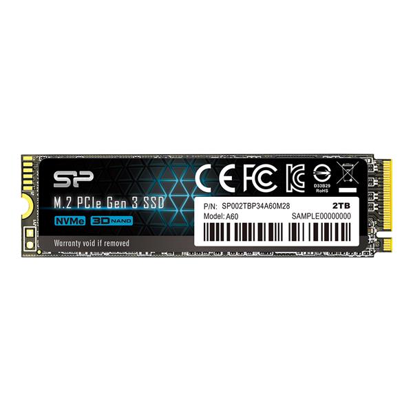 SSD Silicon A60 P34A60 (SP001TBP34A60M28) | 1TB M2 PCIe Gen3x4 _2.200MB/s - 1600MB/s