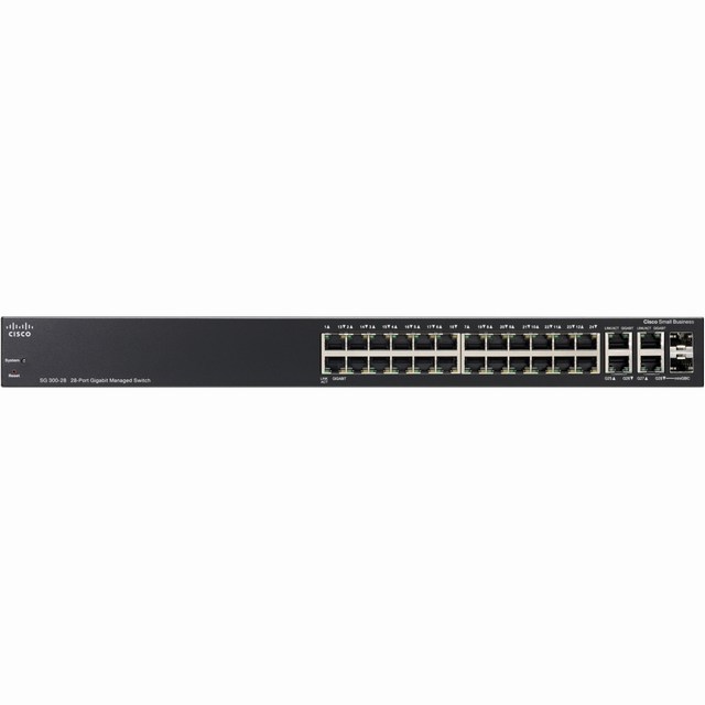 CISCO SRW2024-K9 (SG300-28) Gigabit MANAGED SWITCH L2/L3 - 24 PORT