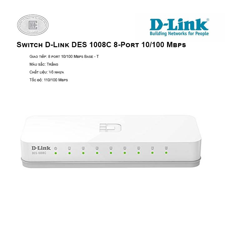 Switch D-Link DES 1008C 8-Port 10/100 Mbps