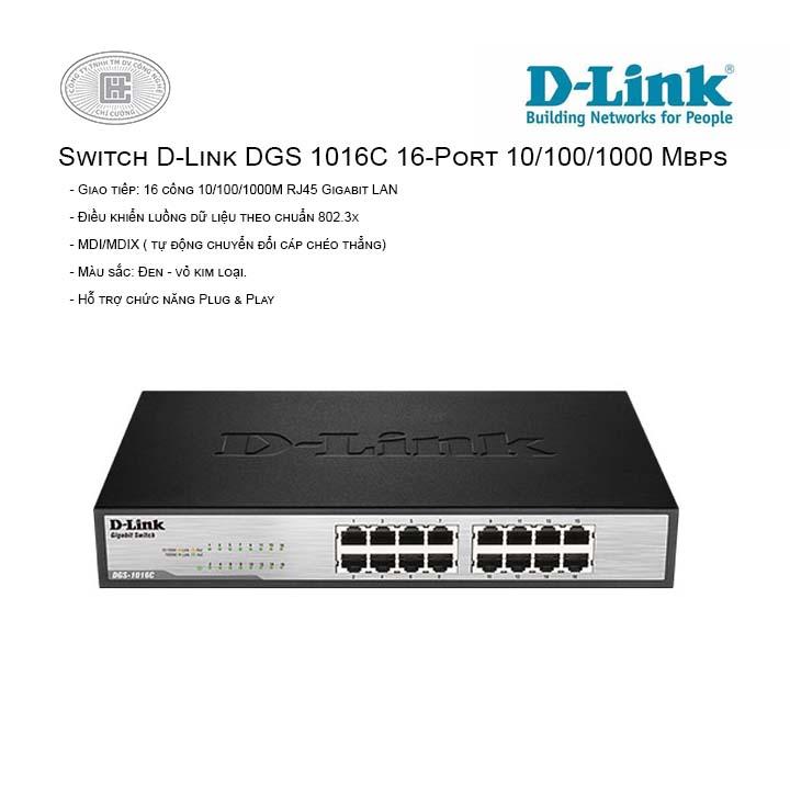 Switch D-Link DGS 1016C 16-Port 10/100/1000 Mbps