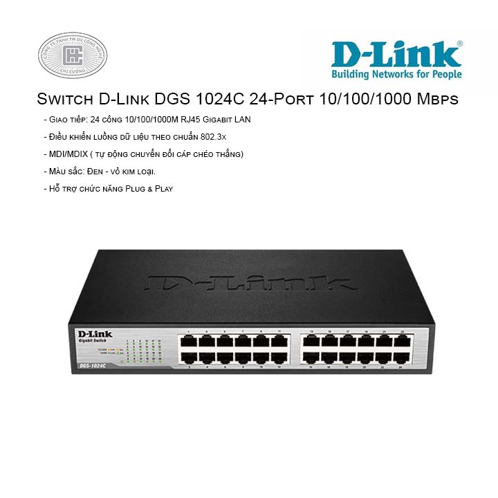 Switch D-Link DGS 1024C 24-Port 10/100/1000 Mbps