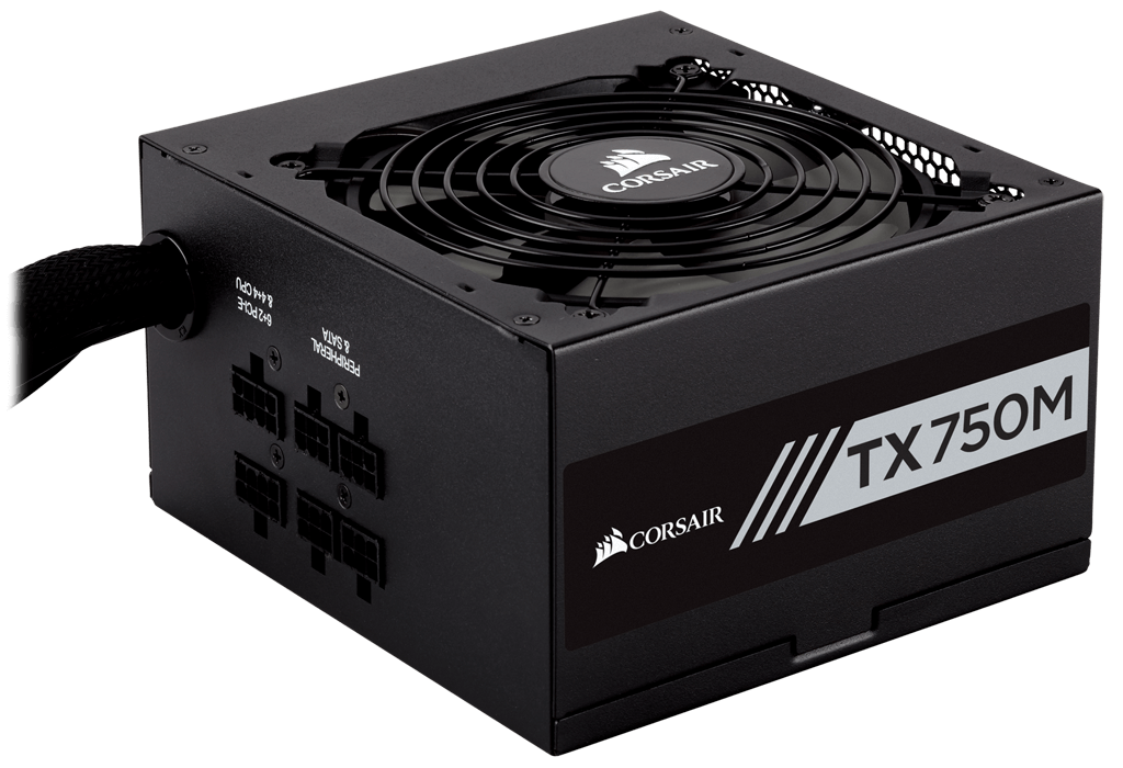 NGUỒN MÁY TÍNH CORSAIR - TX750M - 80 Plus Gold - Semi Modul - New - CP-9020131-NA