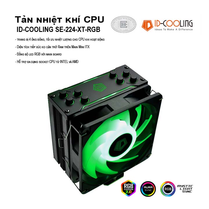Tản nhiệt khí CPU ID-COOLING SE-224-XT-RGB