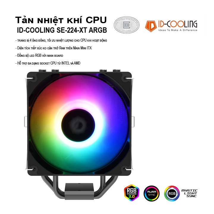 Tản nhiệt khí ID-Cooling CPU SE-224-XT ARGB