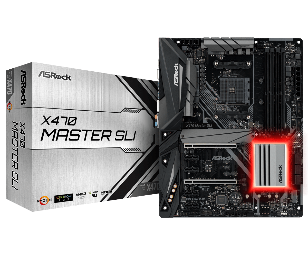 Main Asrock X470 Master SLI AM4 Socket Ryzen Series