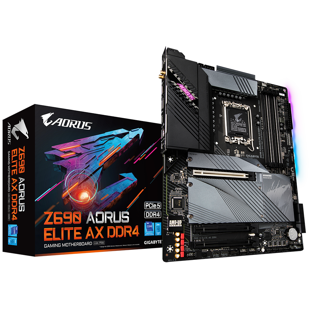 Mainboard Gigabyte Z690 AORUS ELITE AX (Intel Z690, Socket 1700, ATX, 4 khe Ram DDR4)