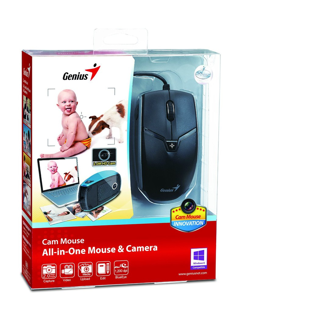 CHUỘT CÓ DÂY GENIUS CAM MOUSE TÍCH HỢP CAMERA 2.0 HD