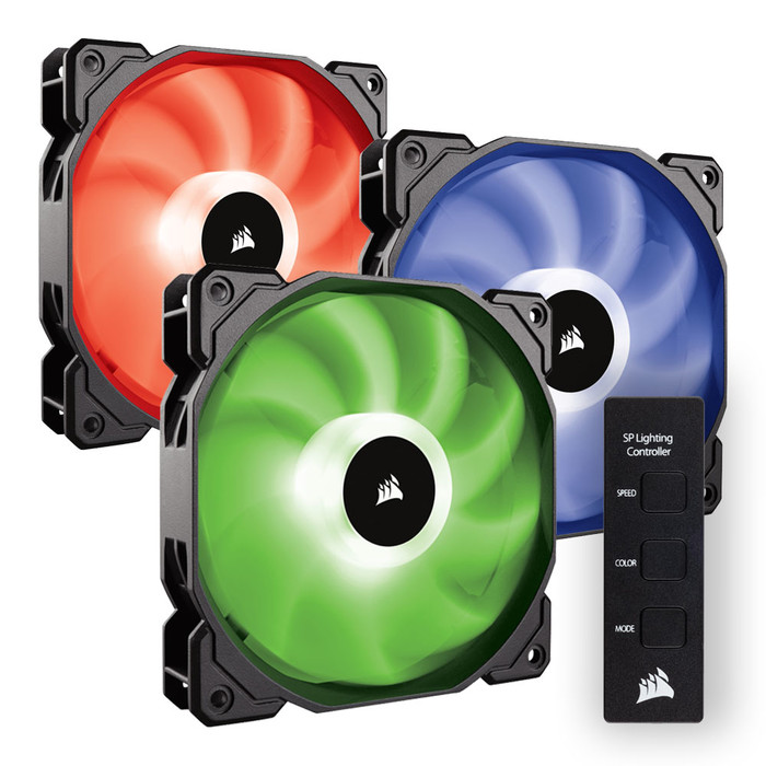 FAN CASE CORSAIR SP 120 RGB LED - Hộp 3 FAN - with controller - CO-9050061-WW