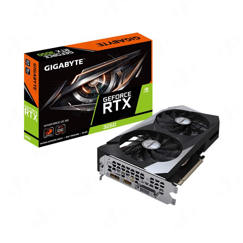 Card màn hình GIGABYTE RTX 3050 WINDFORCE OC 8G GV-N3050WF2OC-8GD