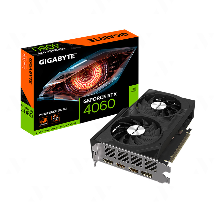 Card màn hình GIGABYTE RTX 4060 WINDFORCE OC 8G GV-N4060WF2OC-8GD