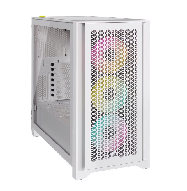 Vỏ máy tính Corsair iCUE 4000D RGB Airflow, True White