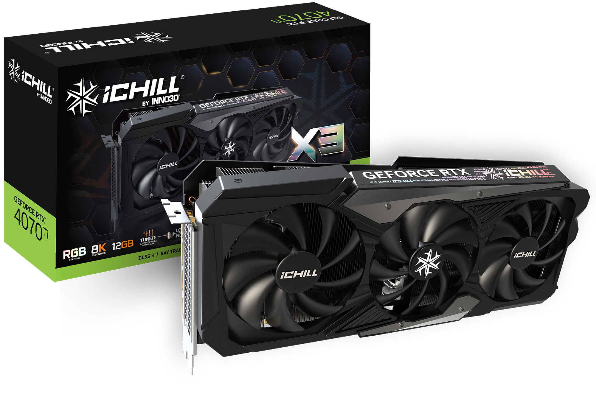 VGA INNO3D RTX 4070 ICHILL X3 12GB GDDR6X