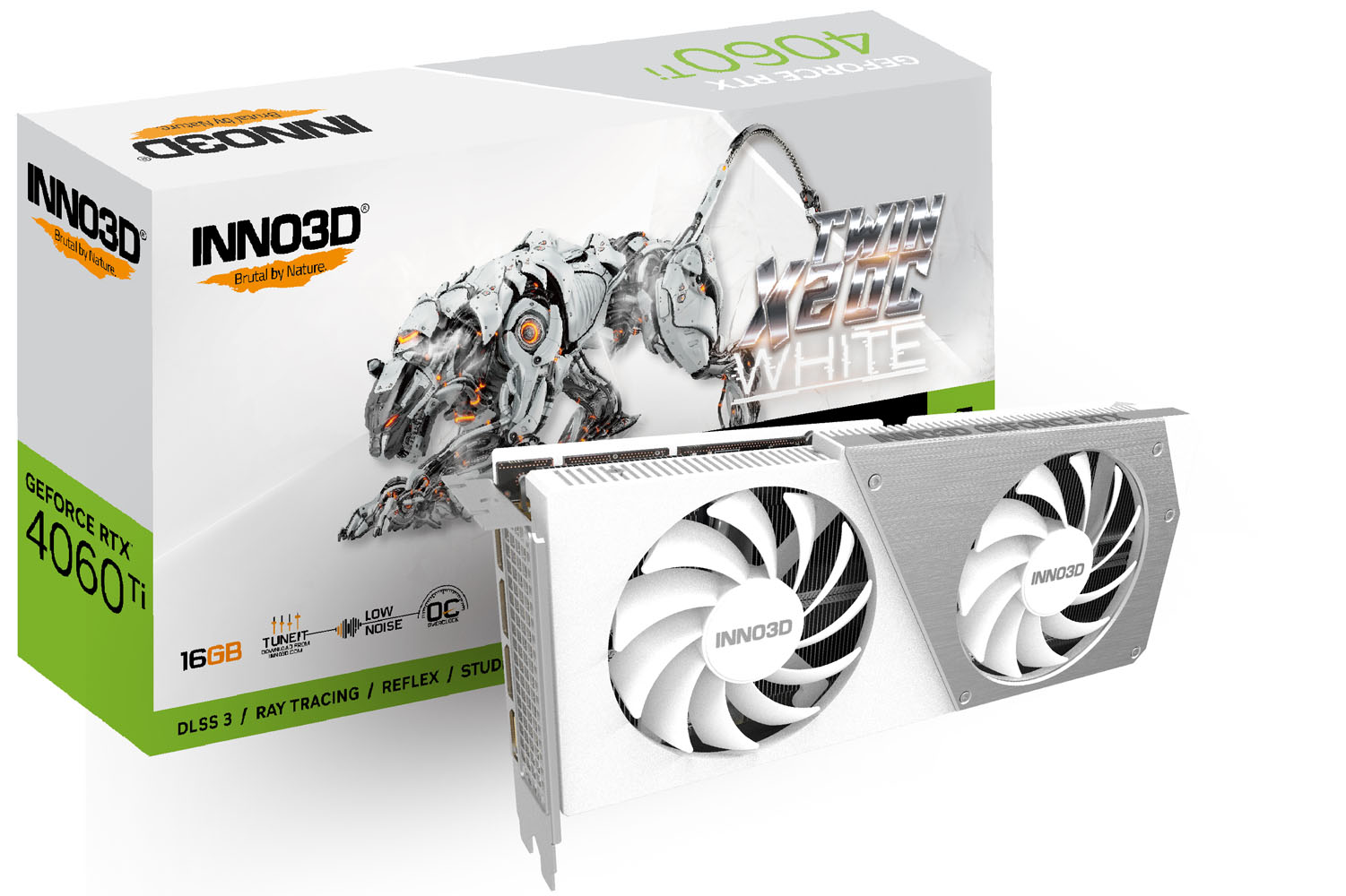 Card màn hình INNO3D GEFORCE RTX 4060 Ti 16GB TWIN X2 OC WHITE