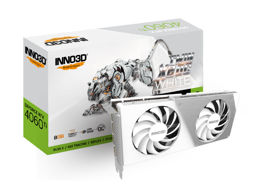 Card màn hình INNO3D GEFORCE RTX 4060 Ti 8GB TWIN X2 OC WHITE