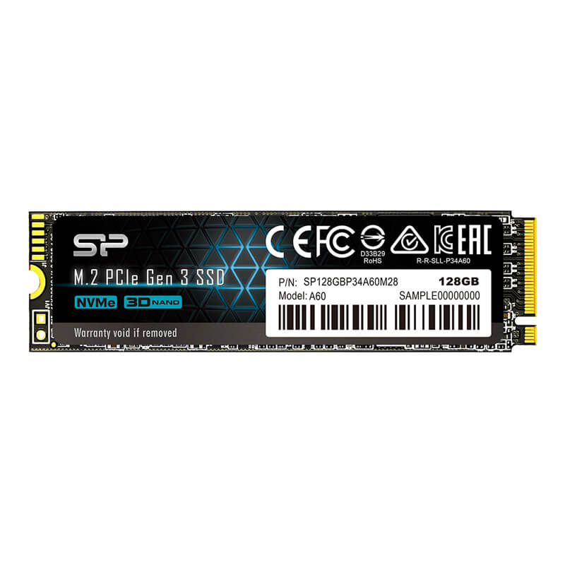 Ổ cứng Silicon Power M.2 2280 PCIe SSD A60 128GB (NVMe PCIe/ Gen3x4 M2.2280/ 2200MB/s/ 1600MB/s)