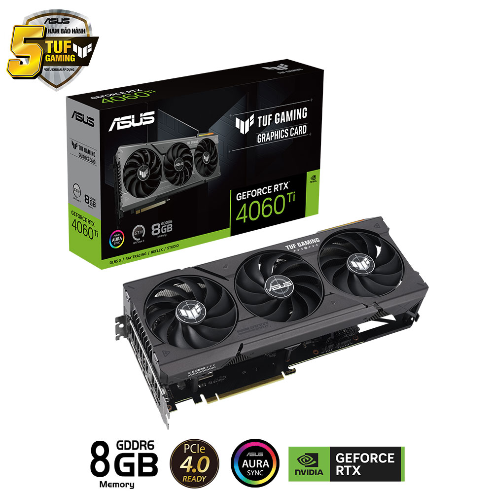 Vga Asus TUF-RTX4060TI-O8G-GAMING