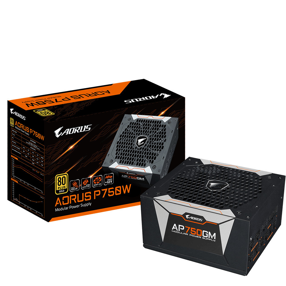 Nguồn máy tính GIGABYTE AORUS GP-AP750GM 750W 80 Plus GOLD Modular