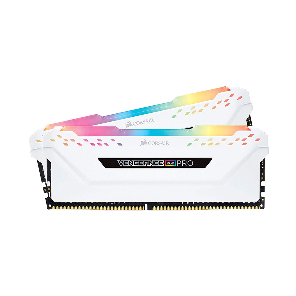 Bộ nhớ ram gắn trong Corsair DDR4 Vengeance RGB PRO Heat spreader,RGB LED, 3200MHz, CL16, 16GB (2x8GB) trắng