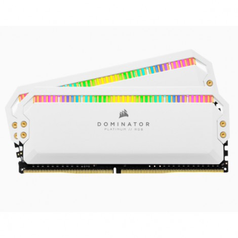 Bộ nhớ ram gắn trong Corsair DDR4, 3200MHz 16GB (2x8GB) DIMM, CL16 DOMINATOR PLATINUM RGB White Heatspreader, RGB LED