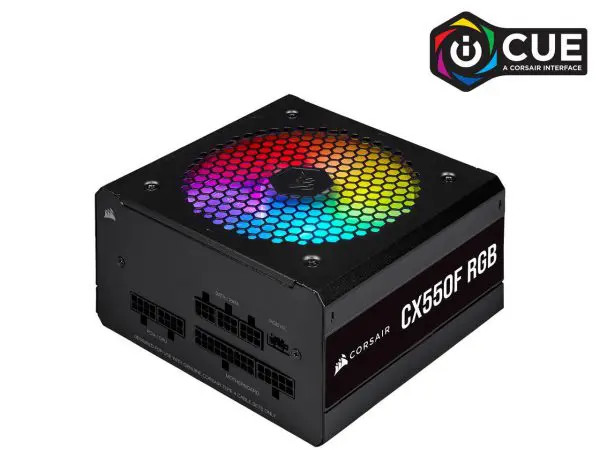 Nguồn Corsair CX550F RGB Black Full Modul – 80 Plus Bronze (CP-9020216-NA)