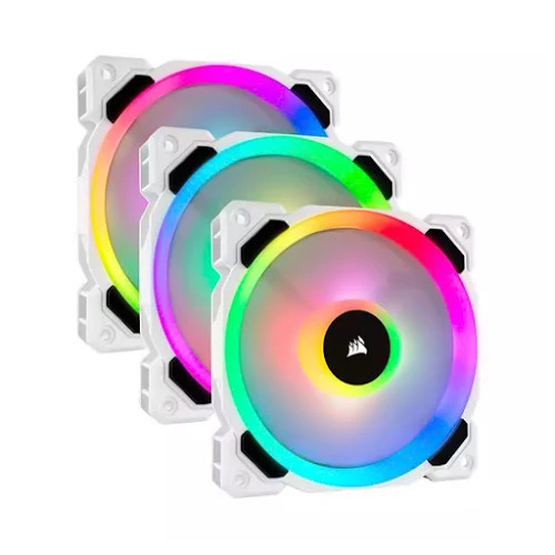 Fan case Corsair  LL120 Trắng RGB Bộ 3 fan 120mm kèm Node PRO - CO-9050092-WW