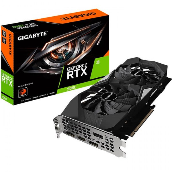 VGA GIGABYTE GEFORCE RTX 2060 WINDFORCE 6G (GV-N2060WF2-6GD)