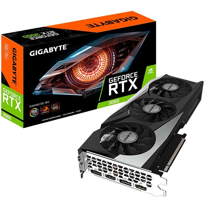 VGA Gigabyte RTX 3060 12G GDDR6 Gaming OC (GV-N3060 GAMING OC-12GD)