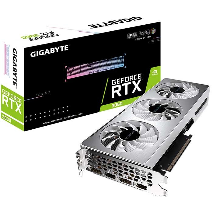 VGA Gigabyte RTX 3060 12G GDDR6 Vision OC (GV-N3060VISION OC-12GD)