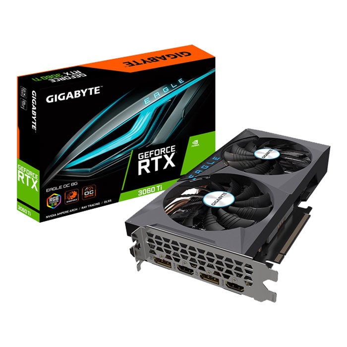 VGA Gigabyte RTX 3060Ti 8G GDDR6 EAGLE OC (GV-N306TEAGLE OC-8GD)