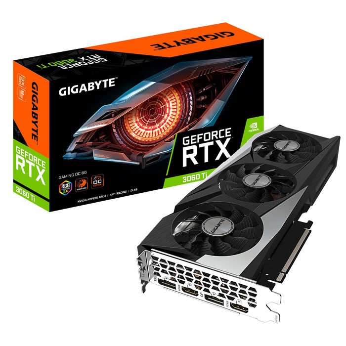 VGA Gigabyte RTX 3060Ti 8G GDDR6 Gaming OC (GV-N306TGAMING OC-8GD)