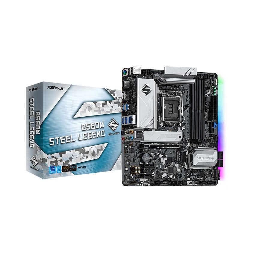 Mainboard ASROCK B560M STEEL LEGEND (Intel B560, Socket 1200, m-ATX, 4 khe Ram DDR4)